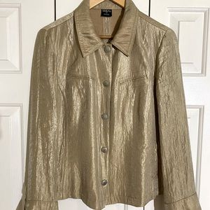Vintage Blazer Gold, 12, snap buttons, pockets